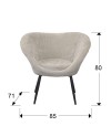 OZOME- BUTACA  NEGRO-BEIGE